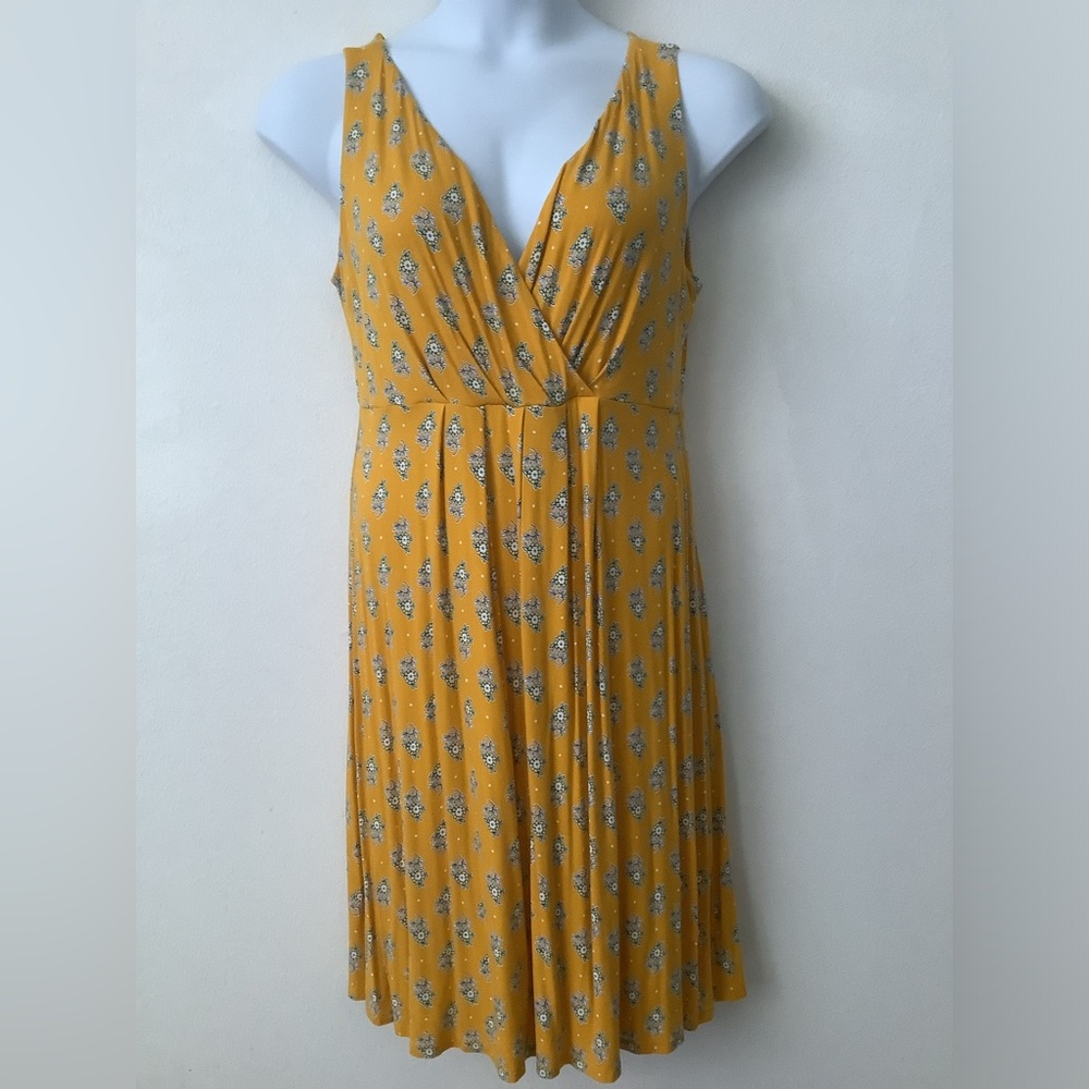 St. John's Bay Yellow Floral Sleeveless Dress